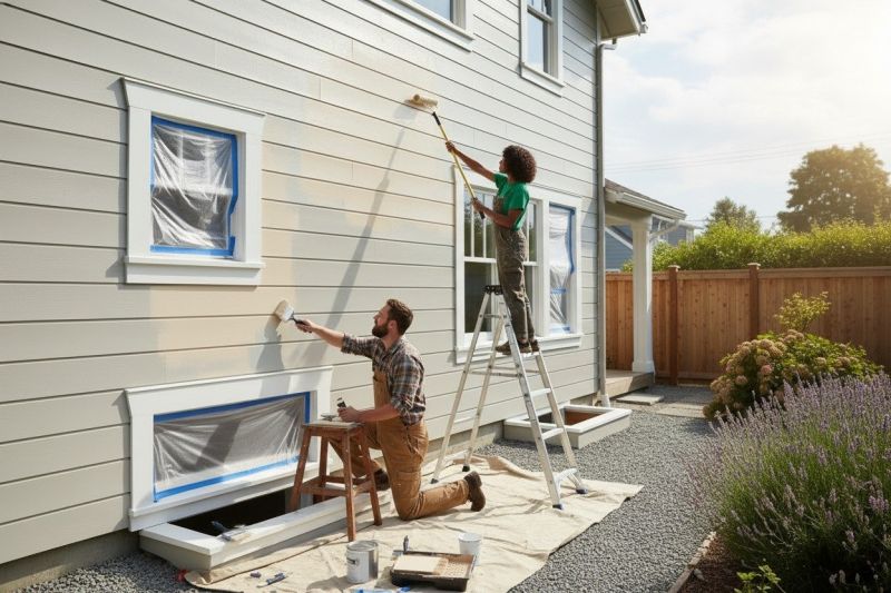 Local Siding Painting pros at work
