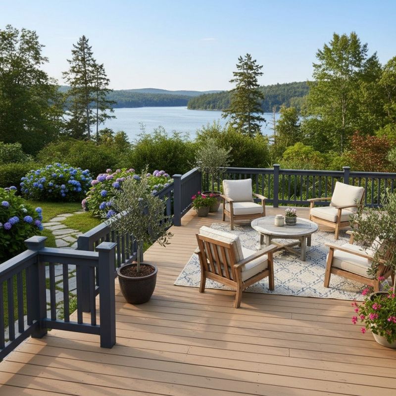 Deck Rail Staining